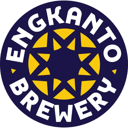 Engkanto Brewery circular logo with yellow star and navy blue background
