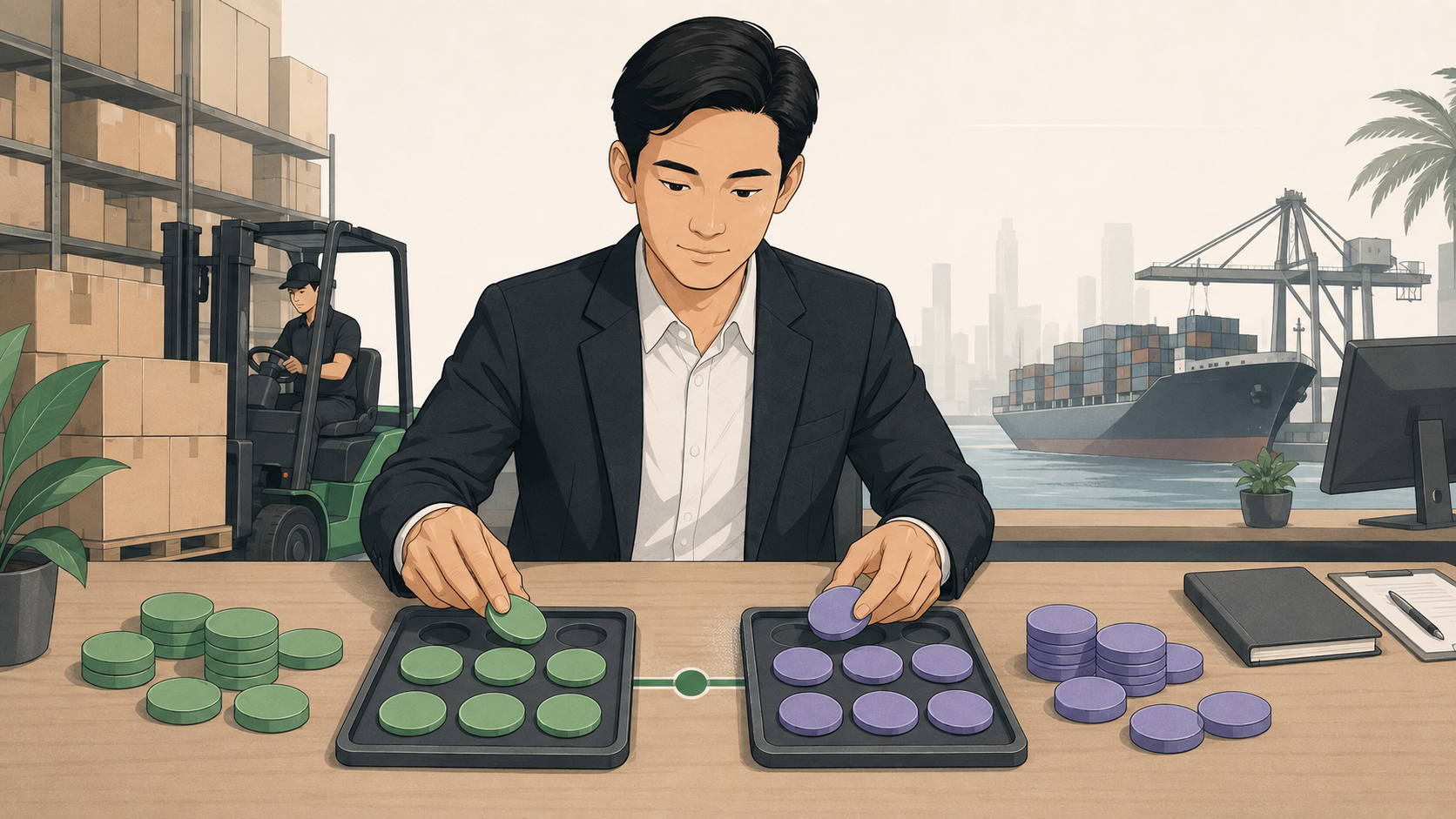 Finance manager comparing two currencies as a pair