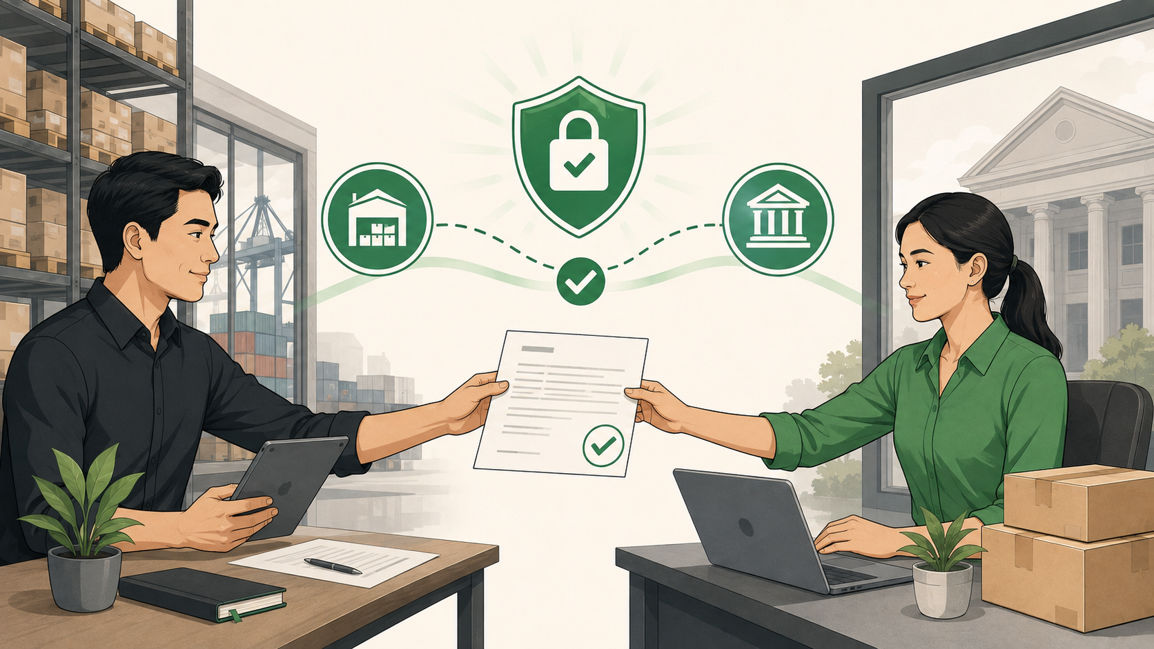 Buyer and supplier receiving confirmation of a completed payment