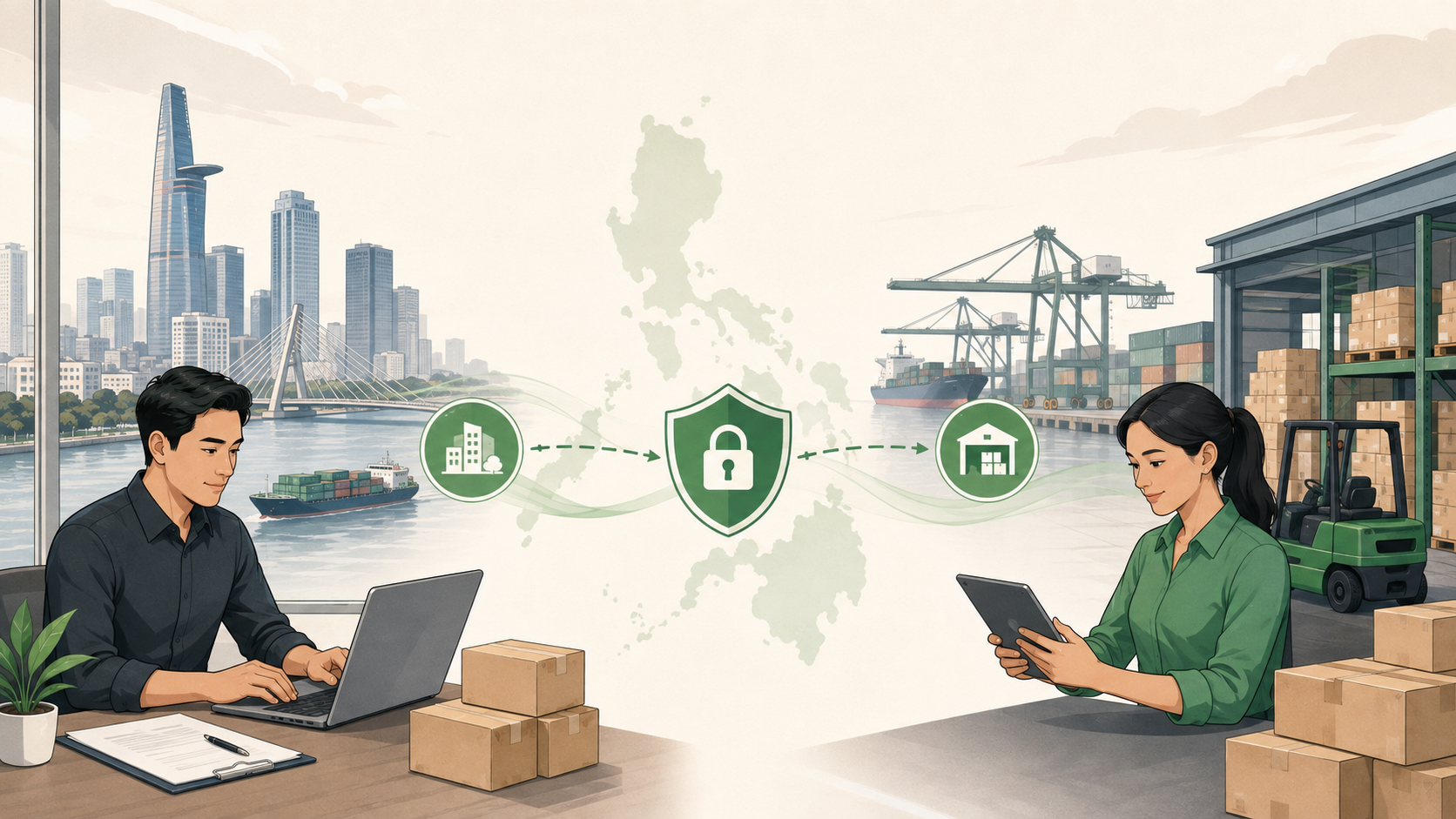 Vietnamese business paying a Philippine supplier