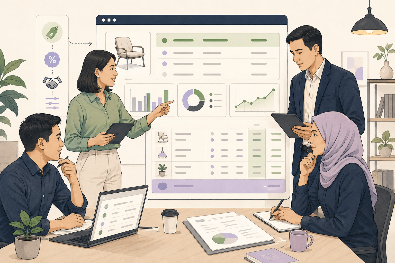 Editorial illustration explaining List price in a B2B transaction