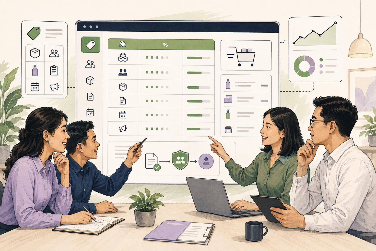 Editorial illustration explaining Discount schedule in a B2B transaction