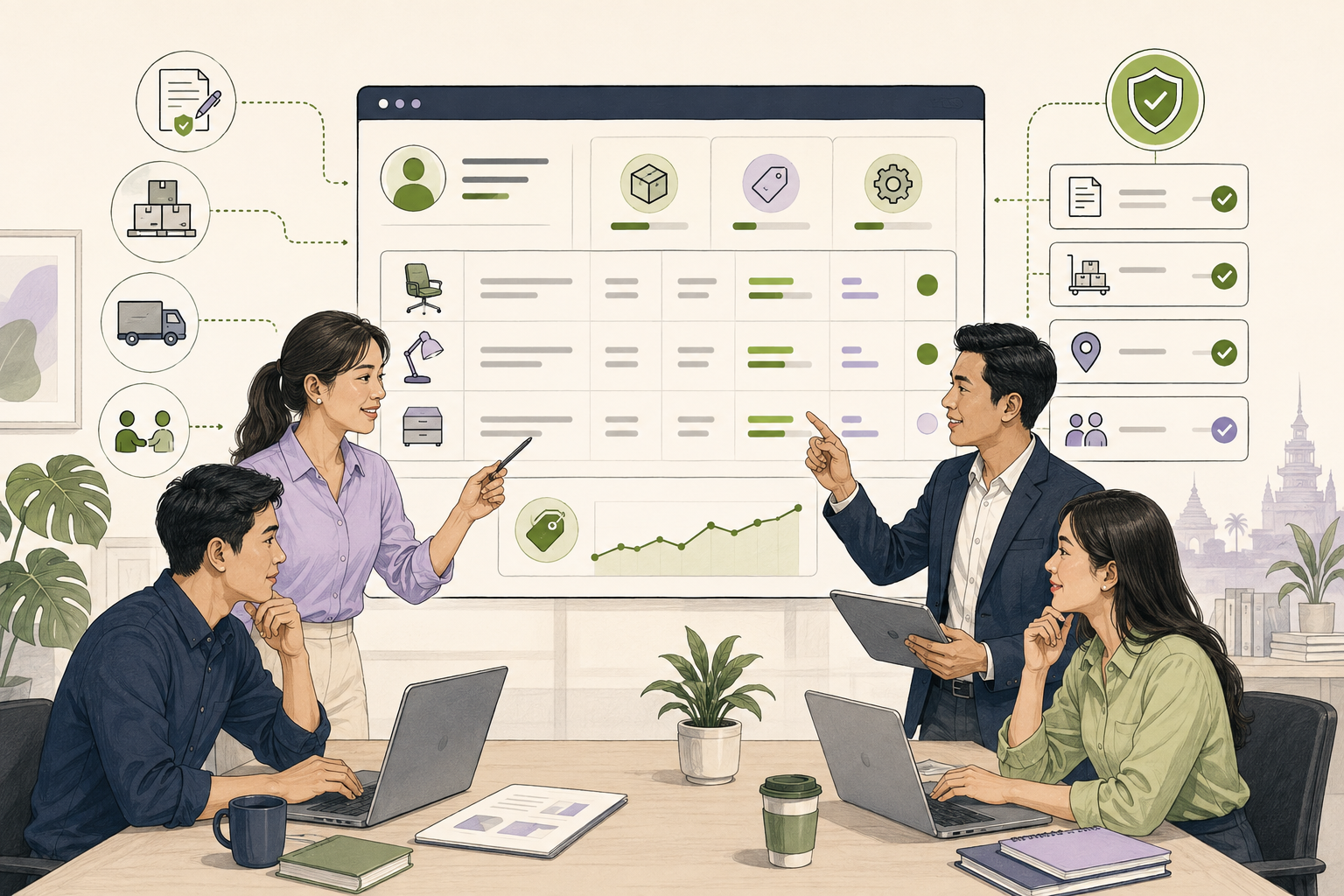 Editorial illustration explaining Customer-specific pricing in a B2B transaction