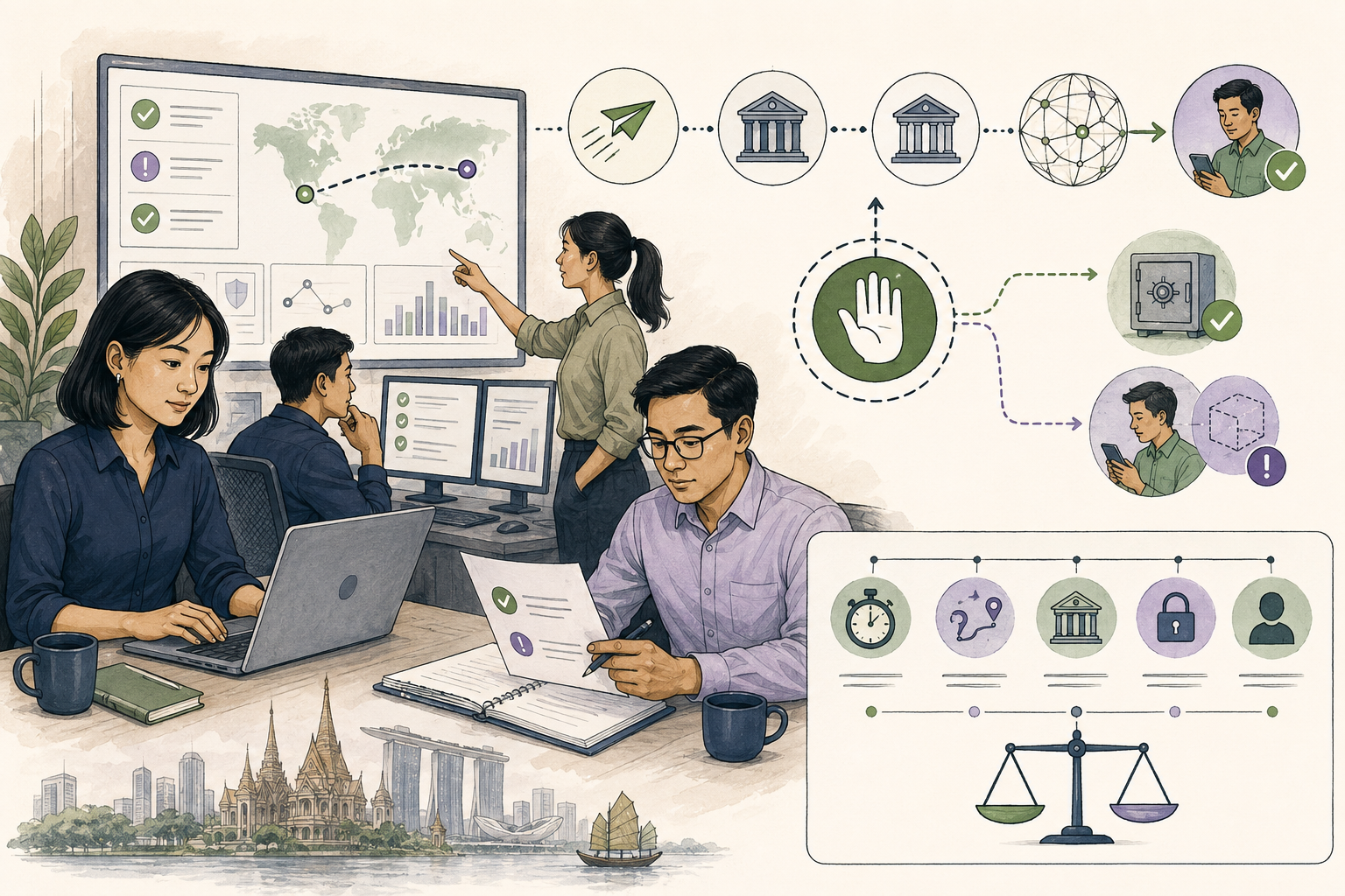 Editorial illustration explaining Payment recall in a B2B transaction