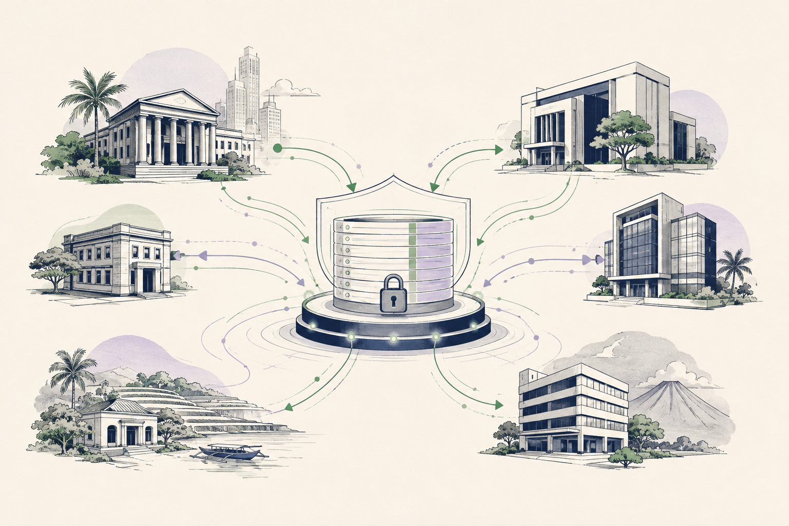 Editorial illustration of PhilPaSSplus in a business payment workflow