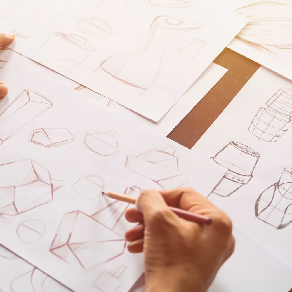 Packaging design sketches