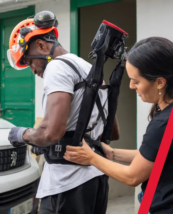 Exemple d'intégration d'un dispositif d'assistance pour les bras