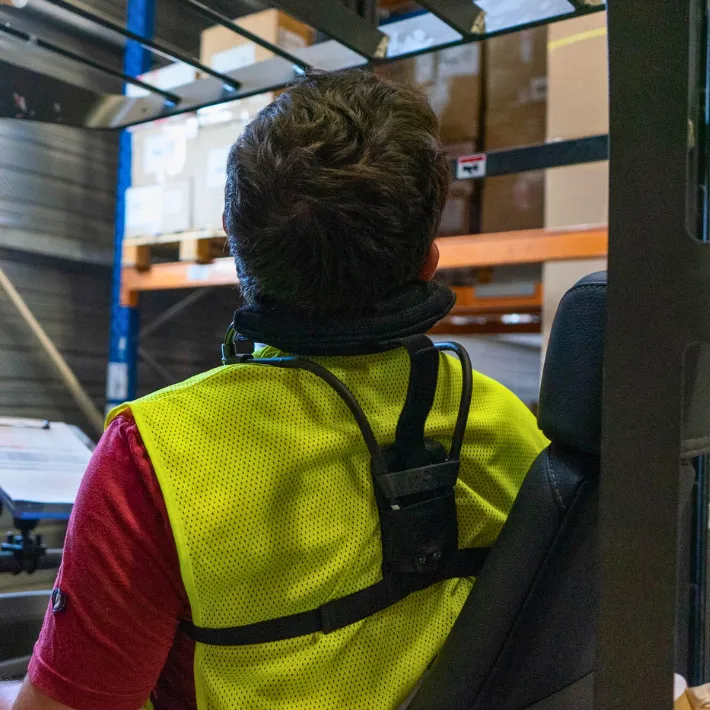 exosquelette Moon sur un cariste