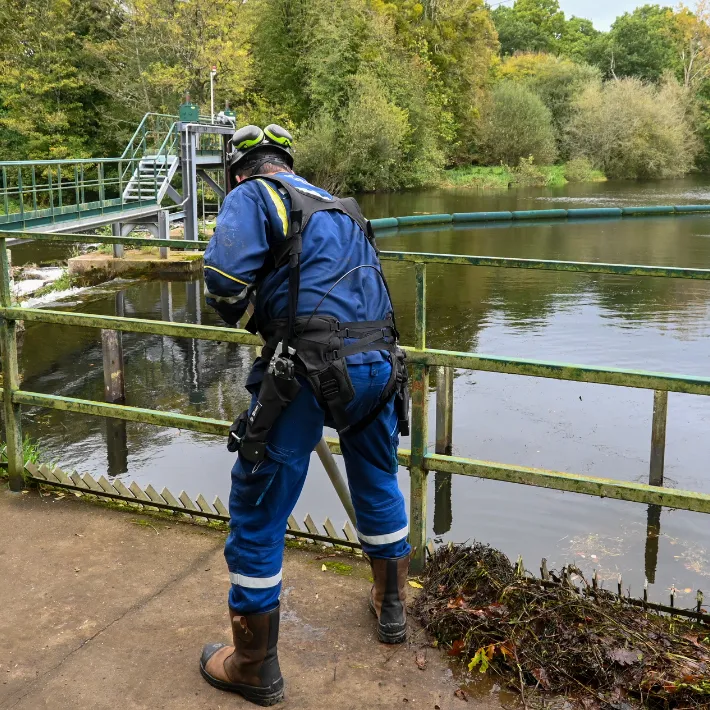 exosquelette Wave sur un agent EDF