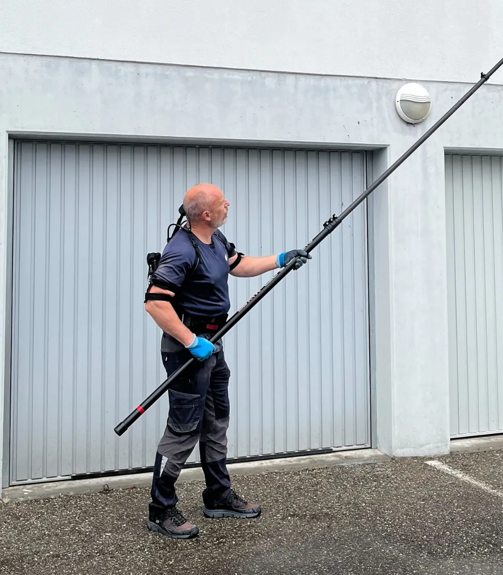 exosquelette pour nettoyeur de façade témoignage SC Focus
