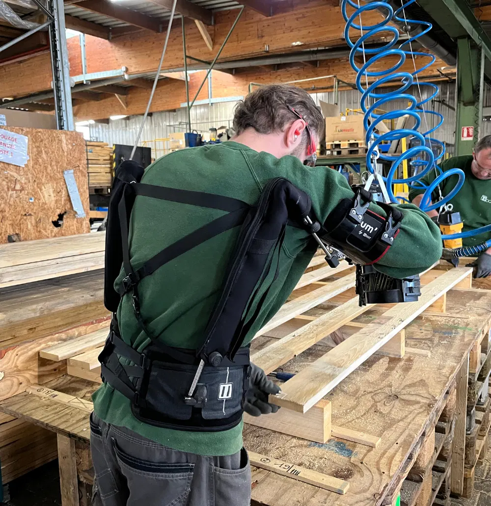 l'exosquelette dans les scieries