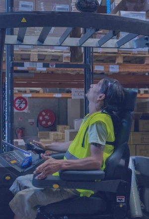 exosquelette Moon sur un cariste