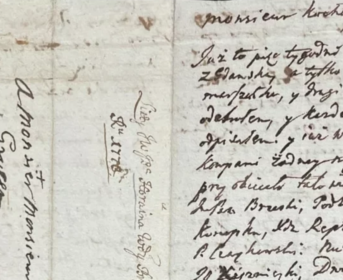 Ліст 1773 году з Берасьця, набыты Музэем Вольнай Беларусі ў Польшчы