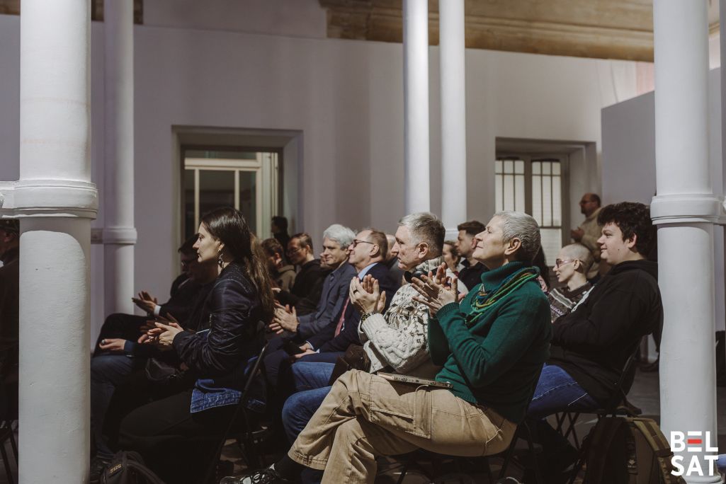 Прэзентацыя вынікаў праекту «Лічбавізацыя і забеспячэнне доступу да рэсурсаў Музею Вольнай Беларусі», рэалізаванага пры суфінансаванні Міністэрства культуры і нацыянальнай спадчыны Рэспублікі Польшча і Фундацыі «Адукацыя для дэмакратыі». Варшава, Польшча. 20 студзеня 2026 года. Фота: Рауль Дзюк / Белсат