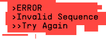 user get error because of wrong input code 