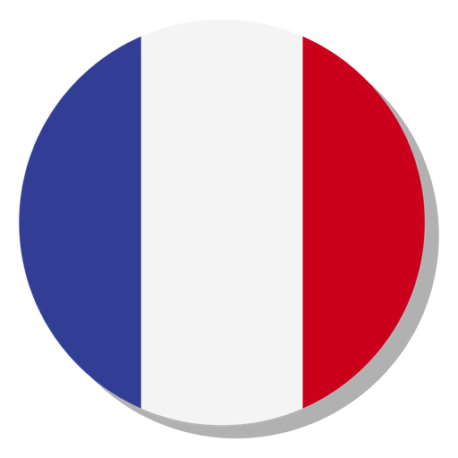 France Flag Language Icon Circle PNG & SVG Design For T-Shirts