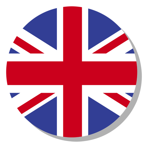 England Flag Language Icon Circle PNG & SVG Design For T-Shirts
