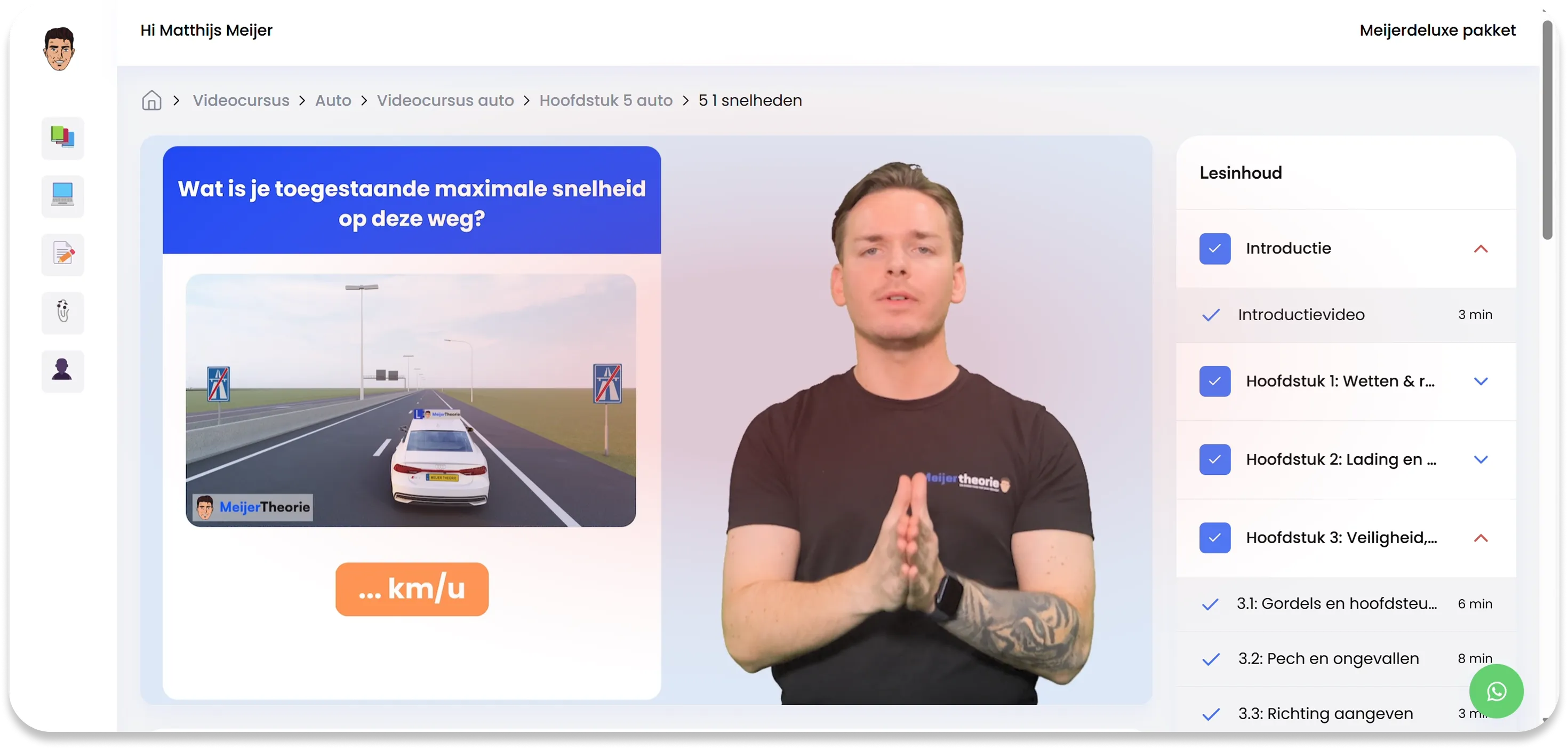 Theorie cursus leren via een digitaal dashboard