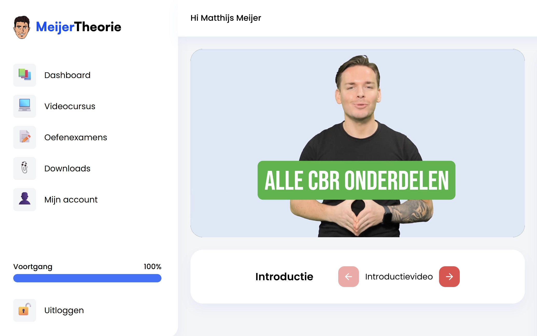 Voorbeeld theorie examen auto dashboard