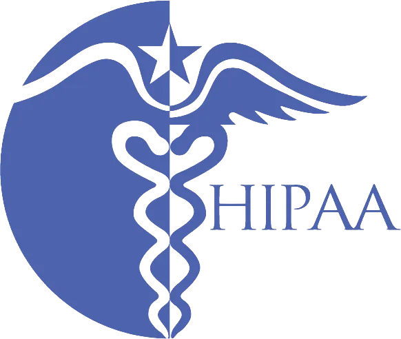 Blue HIPAA logo 