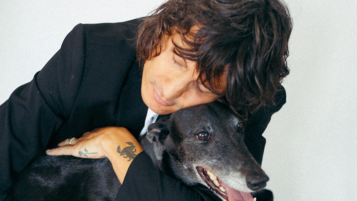 Indy with
              Dog