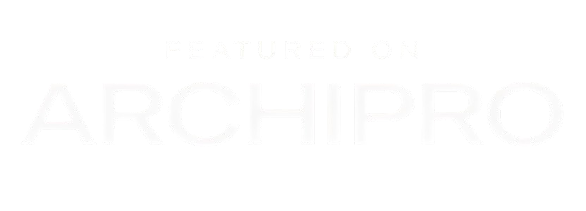 Text reading 'Featured on Archipro' in white on a black background.