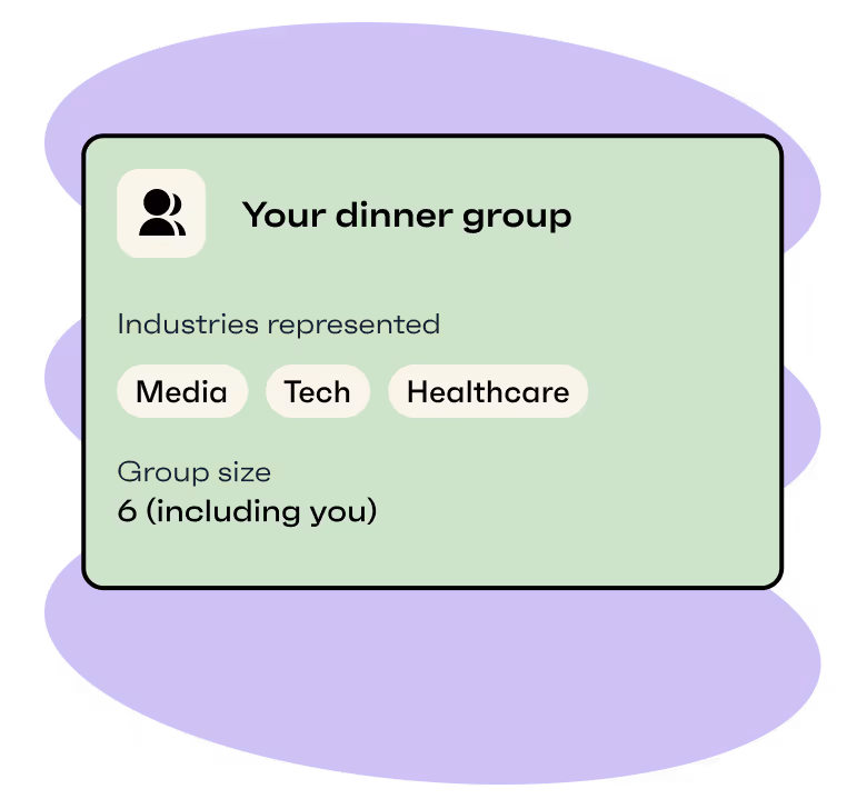 Your dinner group 