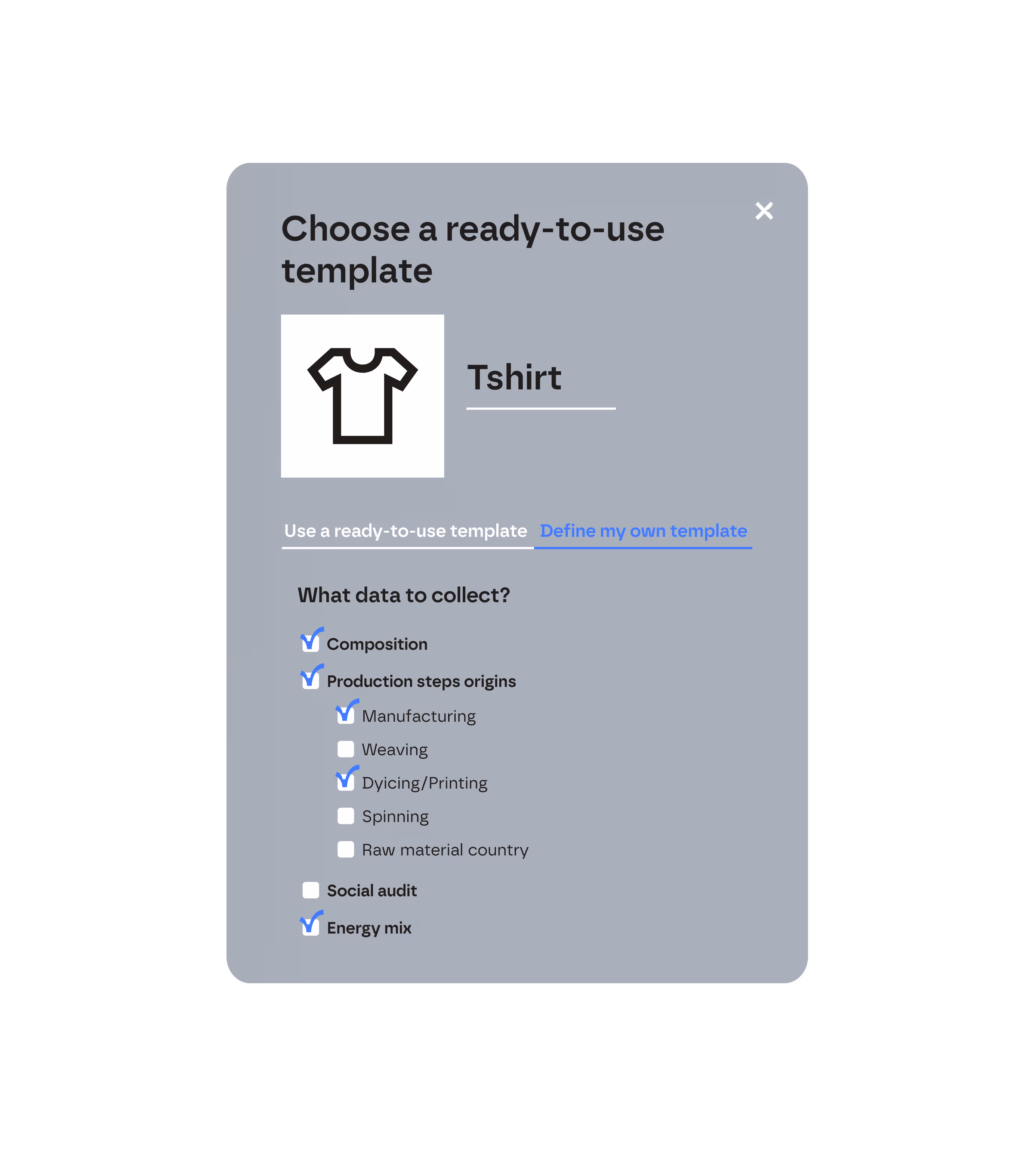 Parametric data collection