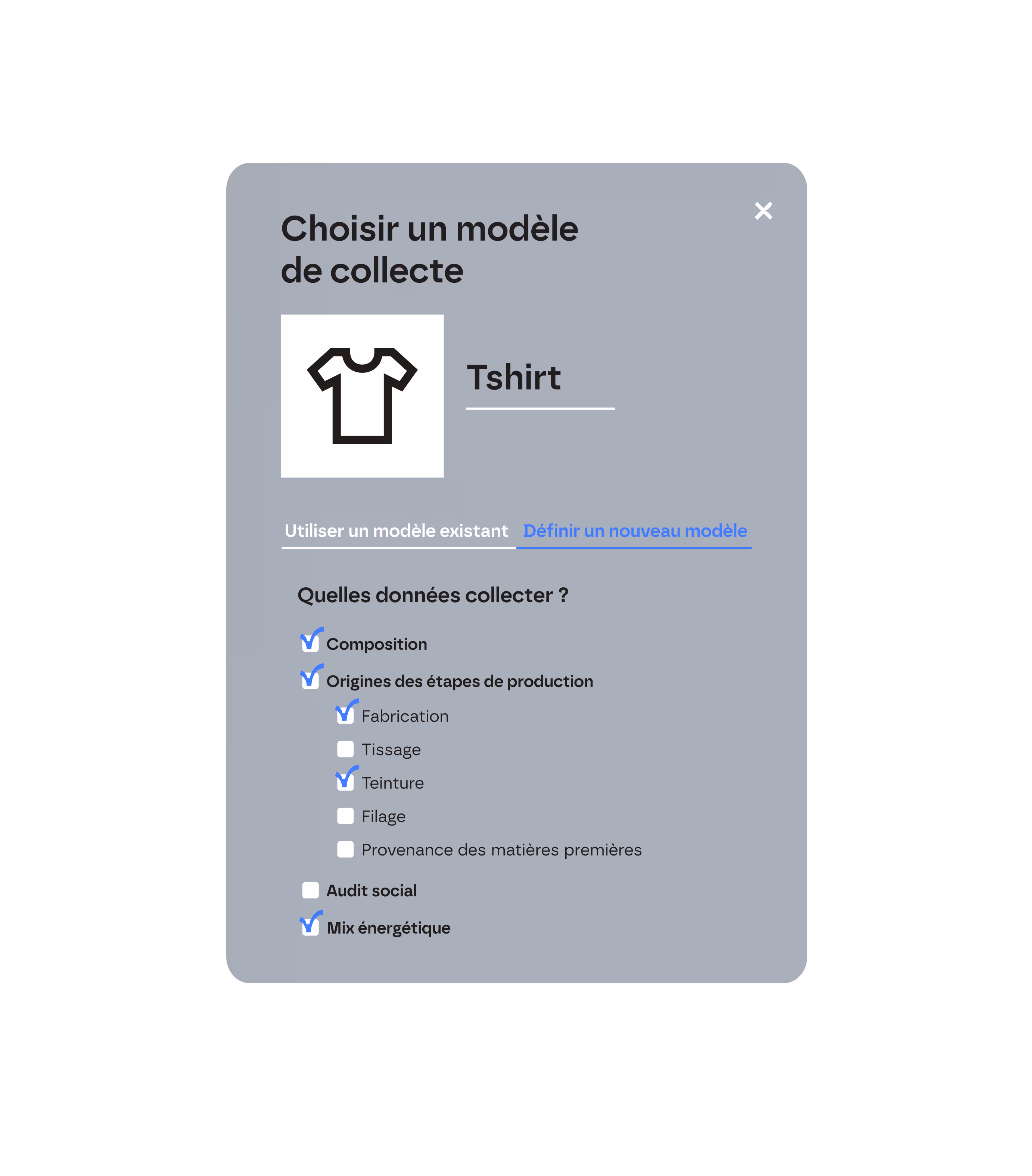 Modèles de collecte prêts à l’emploi ou sur-mesure