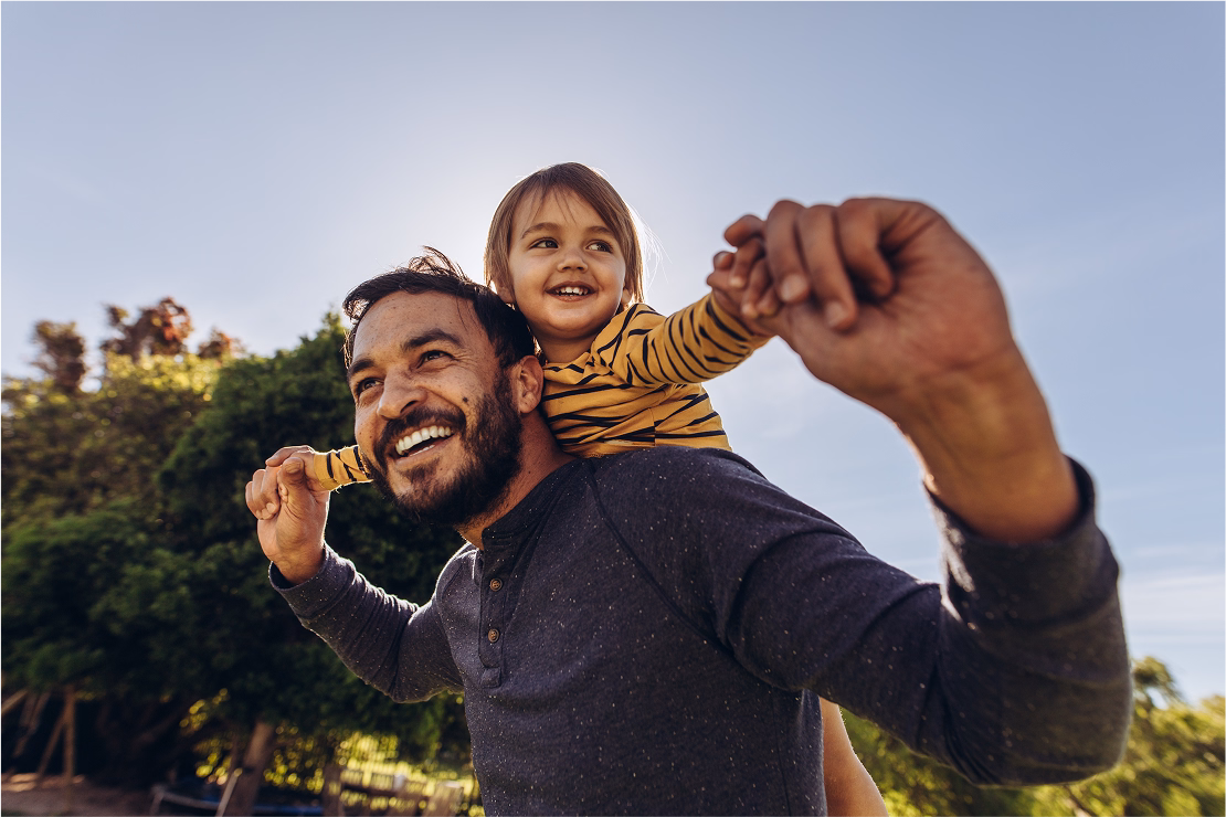 Man with daughter