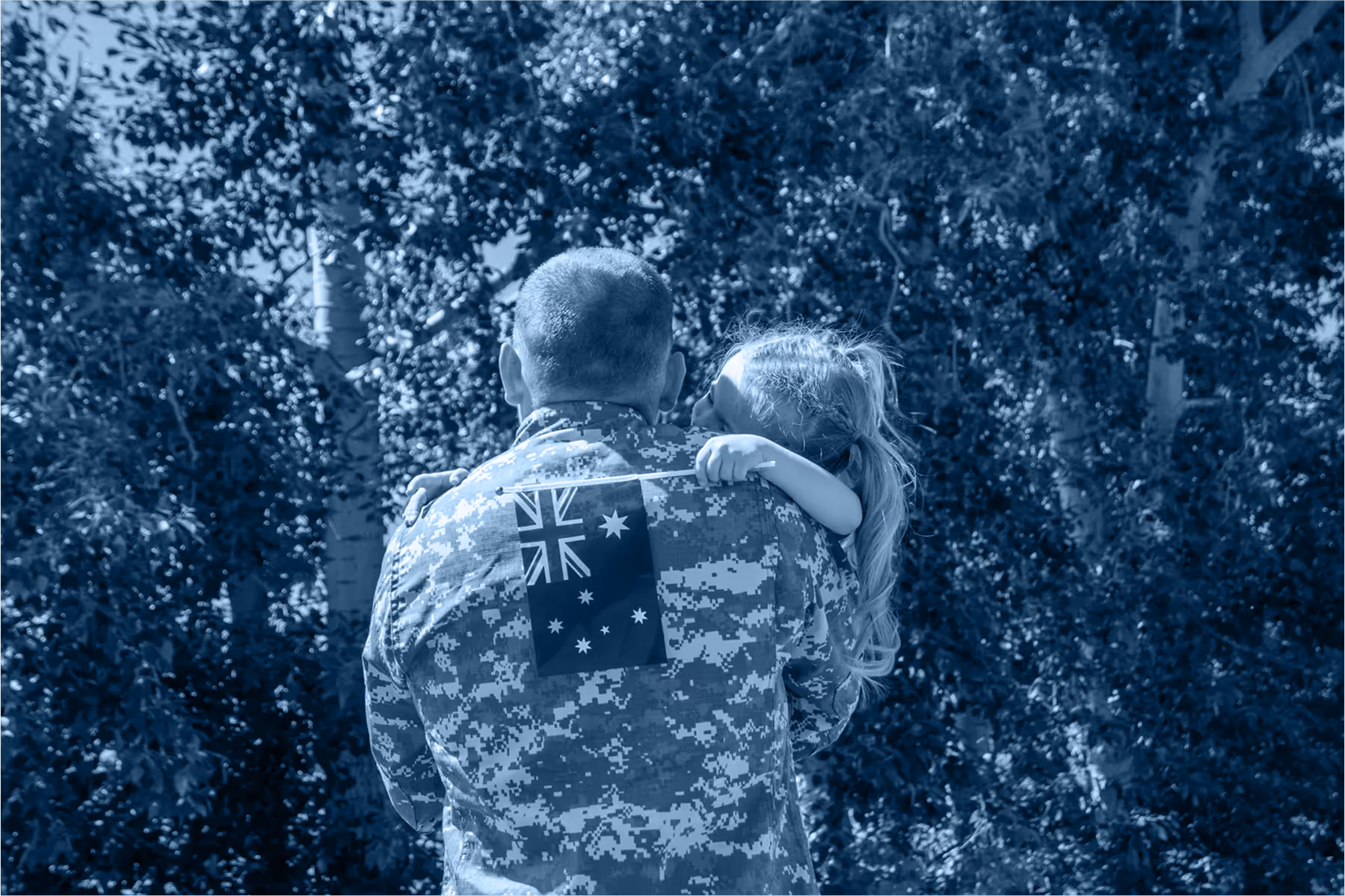 Man hugging daughter