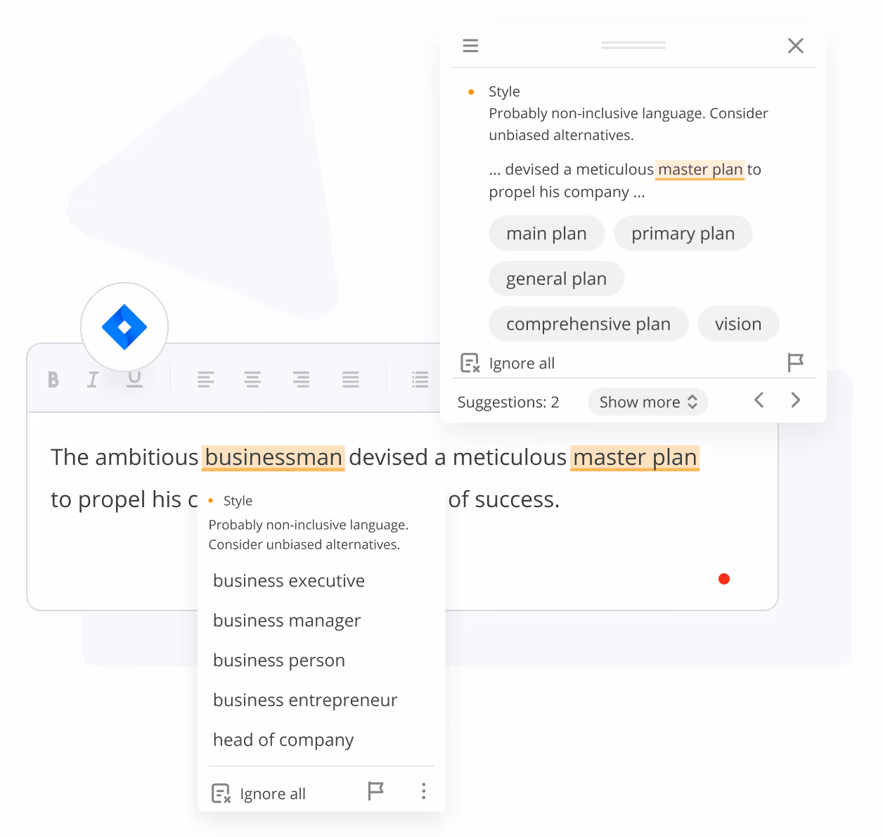 WProofreader style check for respectful, native-sounding writing.