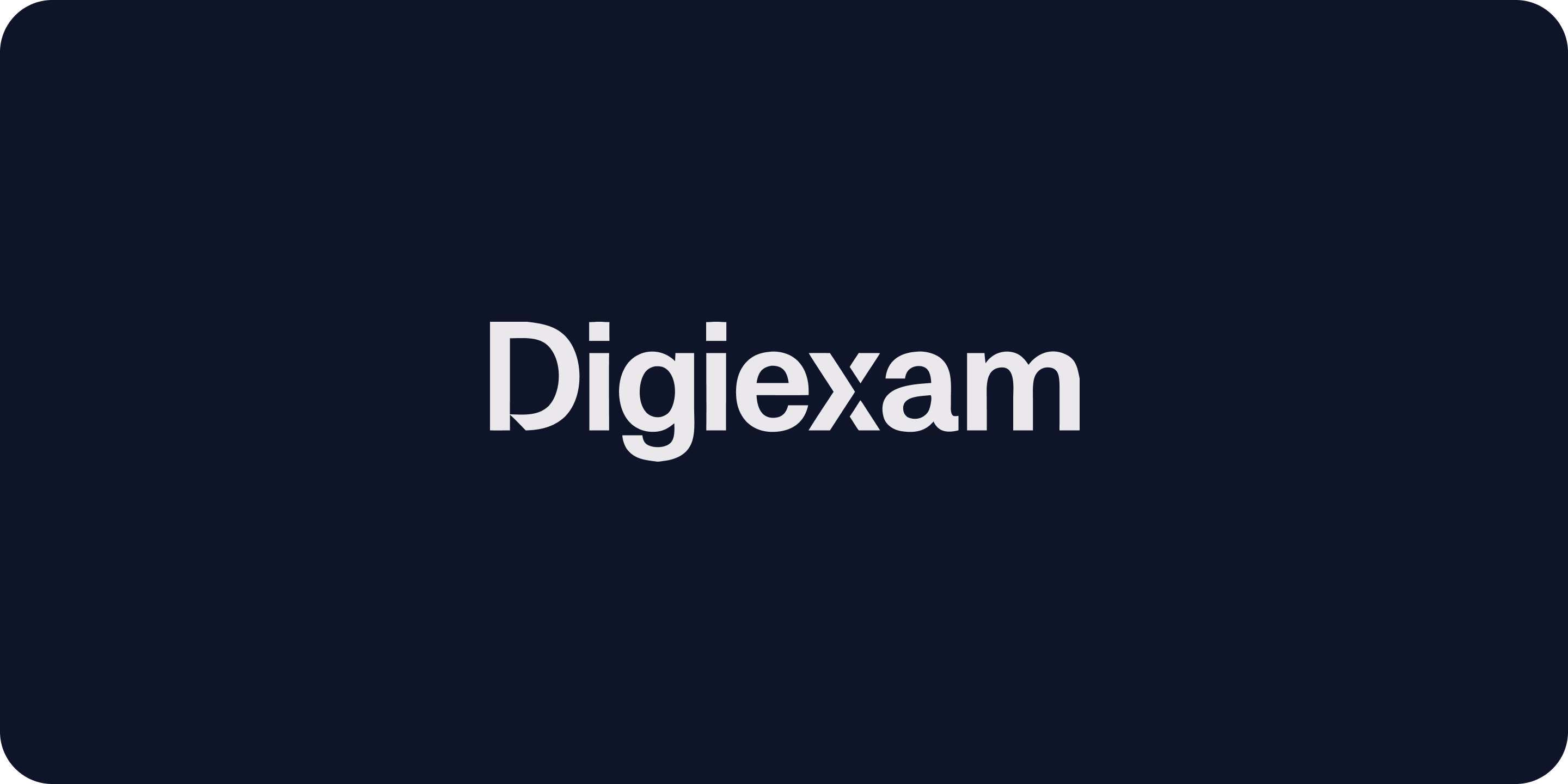 Text displaying the word 'Digiexam' on a dark blue background.