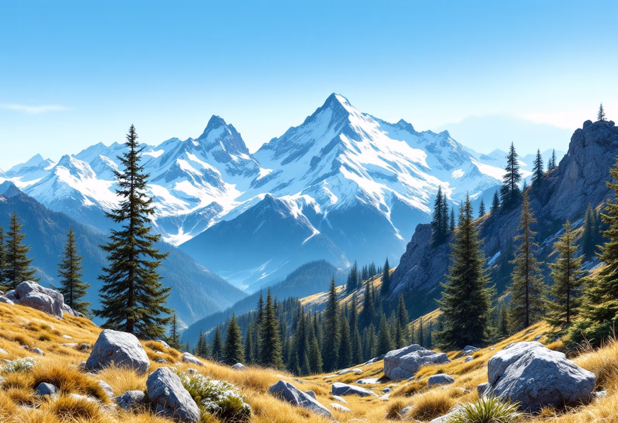 image of breathtaking sceneries (a travel agency) - mountain range panorama