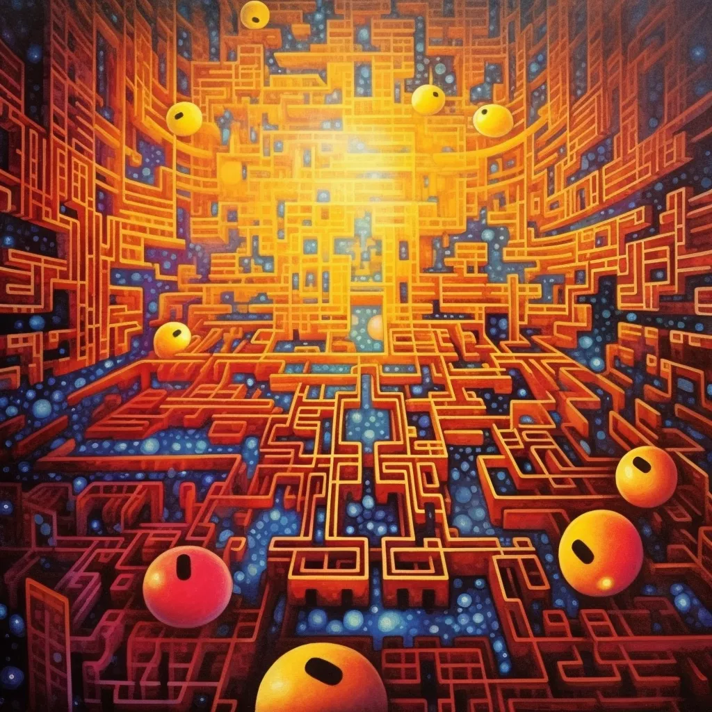 Quantum noise, qubit decoherence, and quantum control inaccuracies as imagined by Midjourney AI