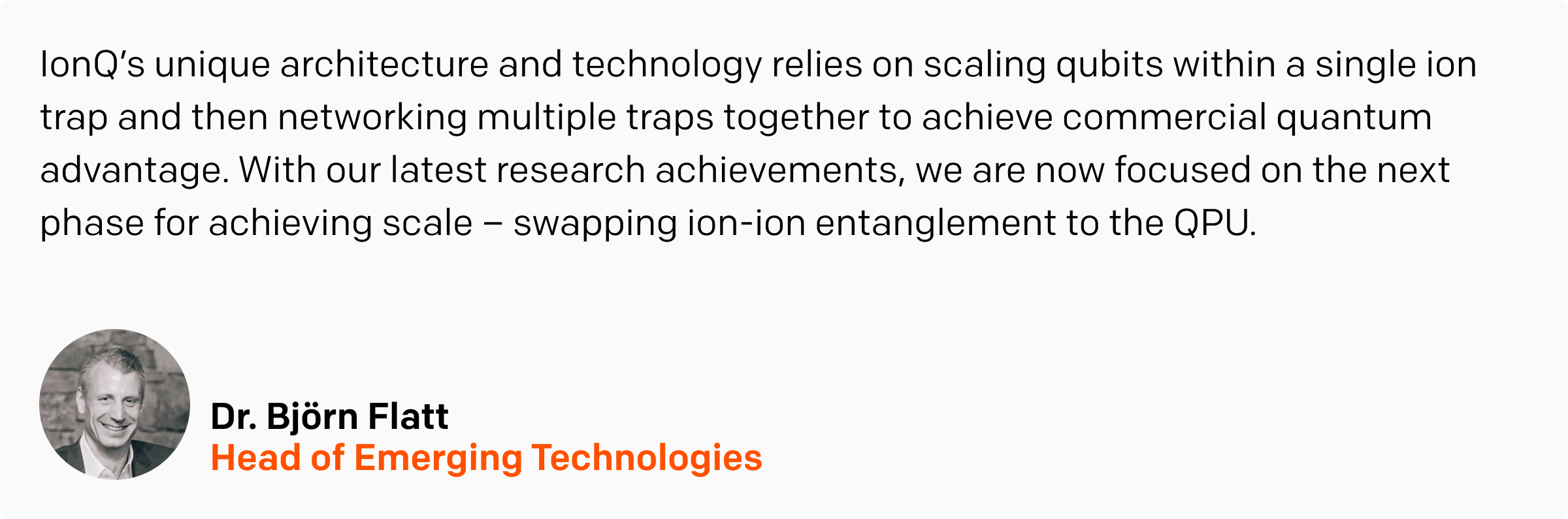 Dr. Björn Flatt's Testimonial