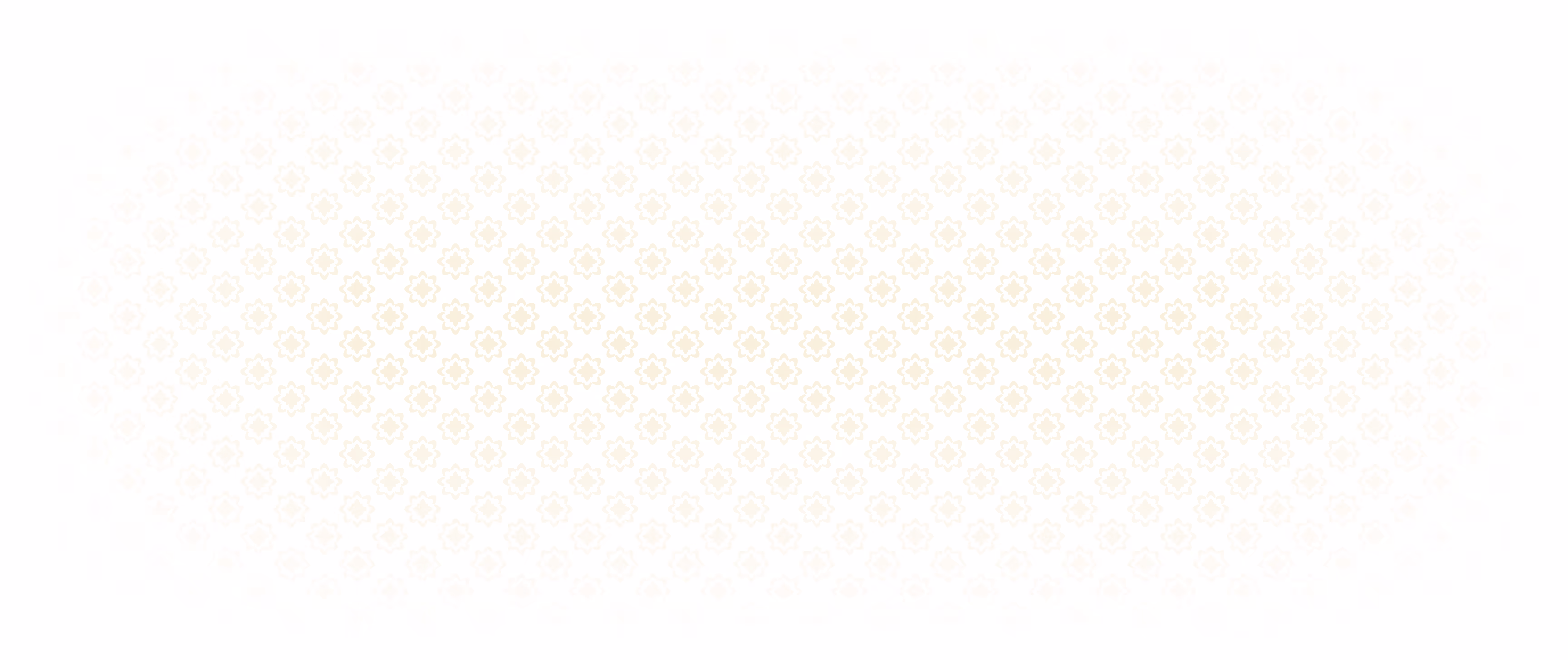 Repeating pattern of beige floral shapes fading out towards edges on a white background.