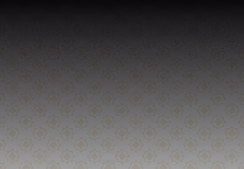 Dark patterned background with a repeated floral design in muted gold tones.