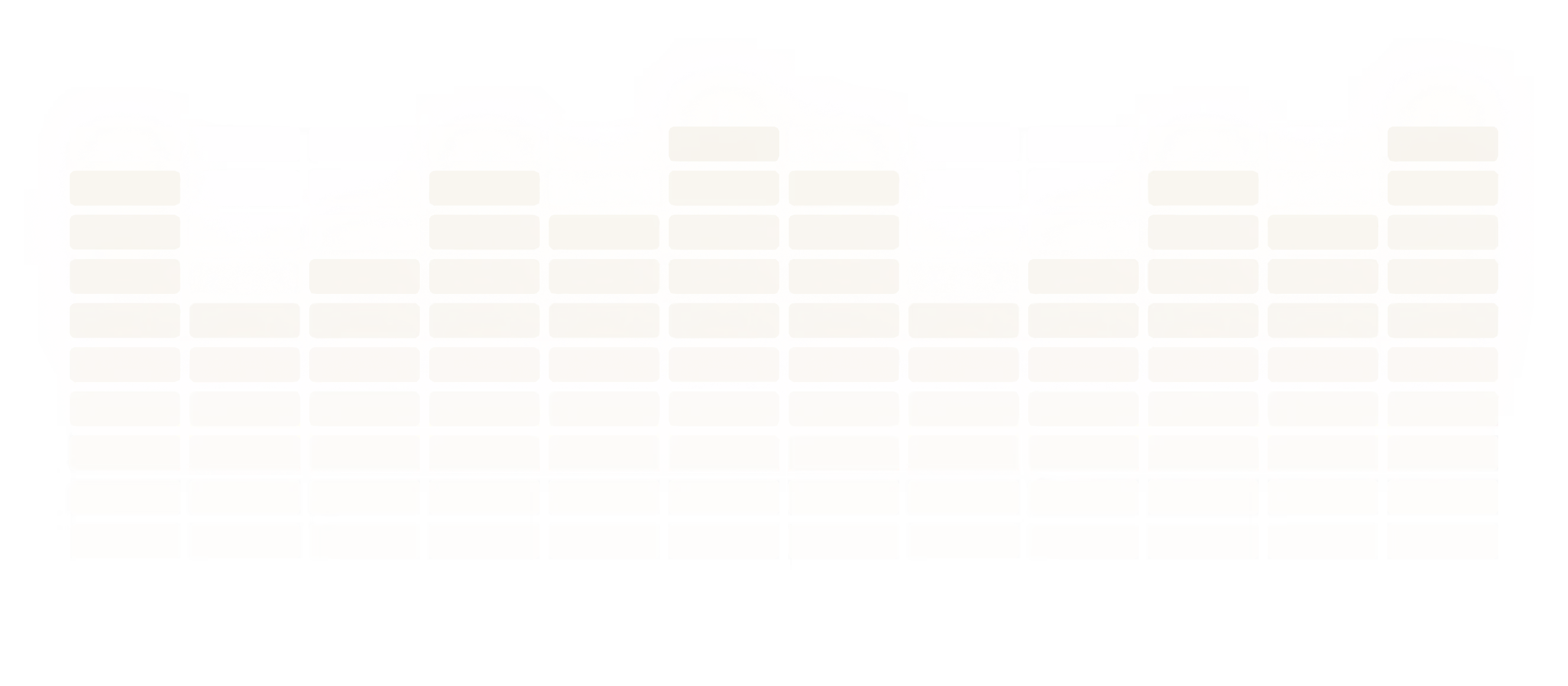 Abstract digital equaliser bars with yellow, orange, and green gradients on a black background.