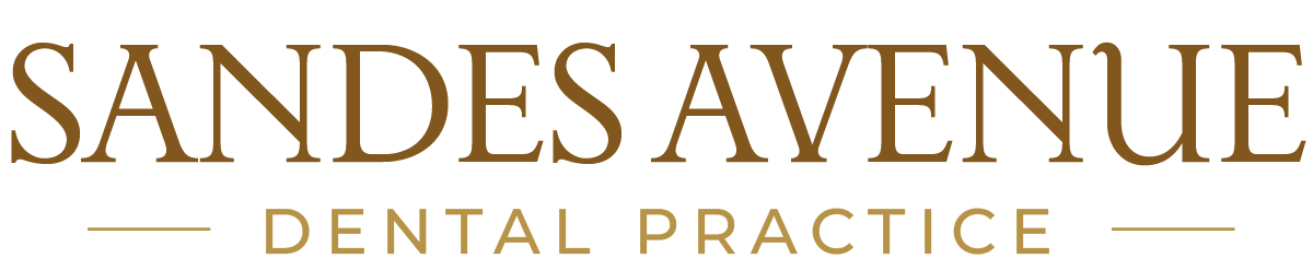 Sandes Avenue Dental Practice logo in gold and brown typography
