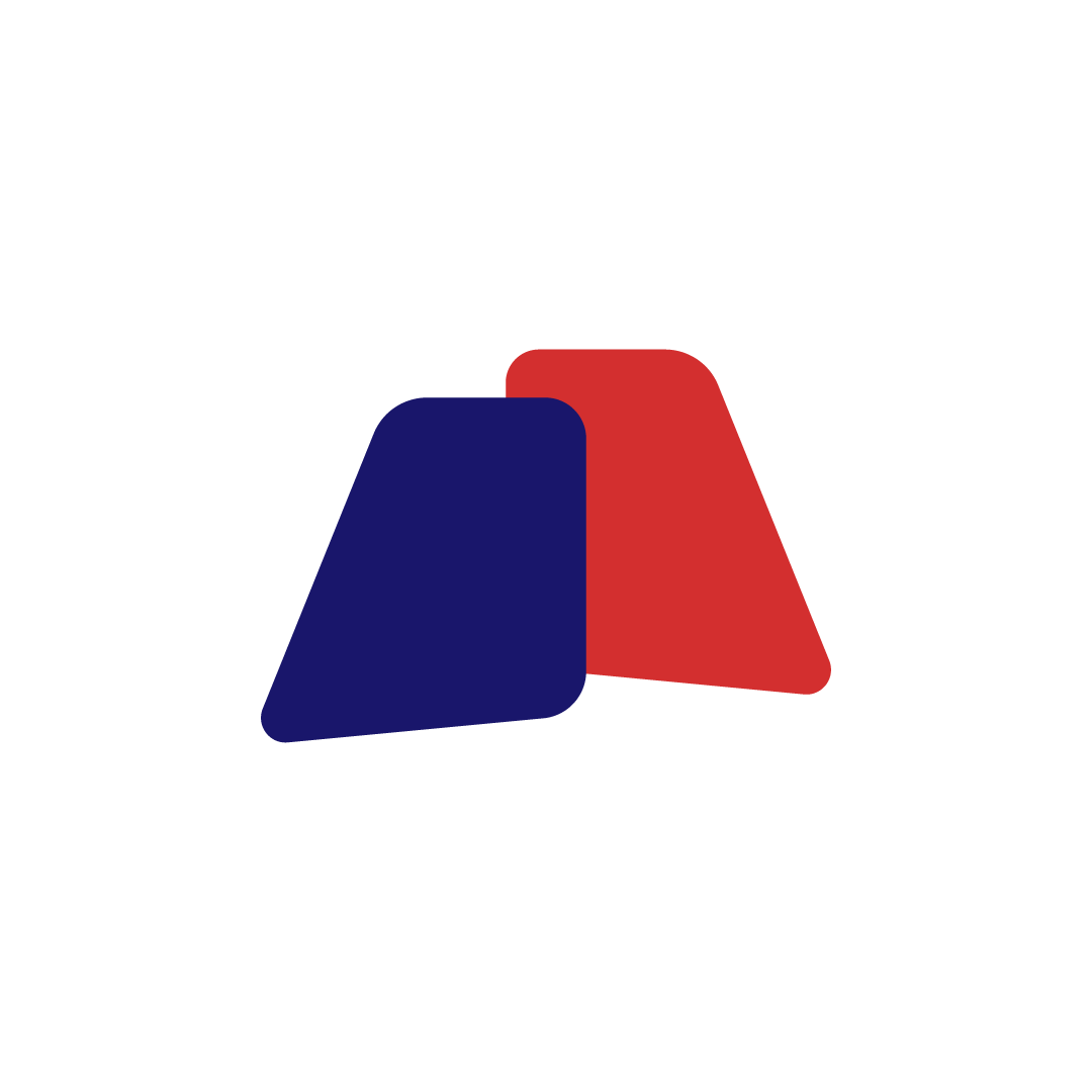 Logo logevo en bleu et rouge