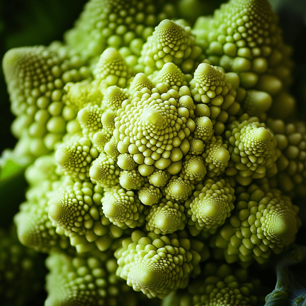 Roman cauliflower or romanesco