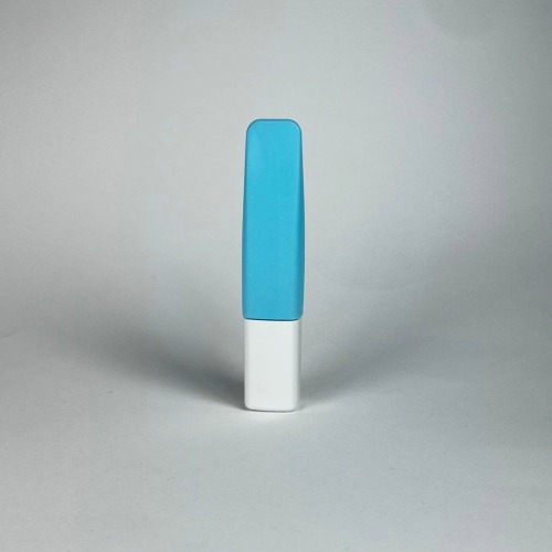 blue tottle with white cap