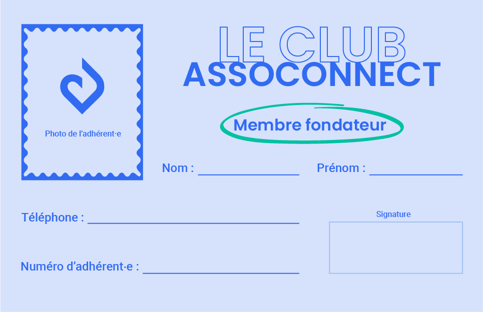 modèle carte adhérent association recto
