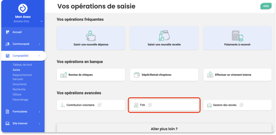 paiement de tva sur assoconnect