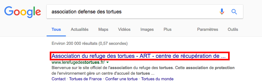 referencement google association assoconnect exemple de titletag
