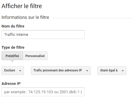 filtre google analytics association