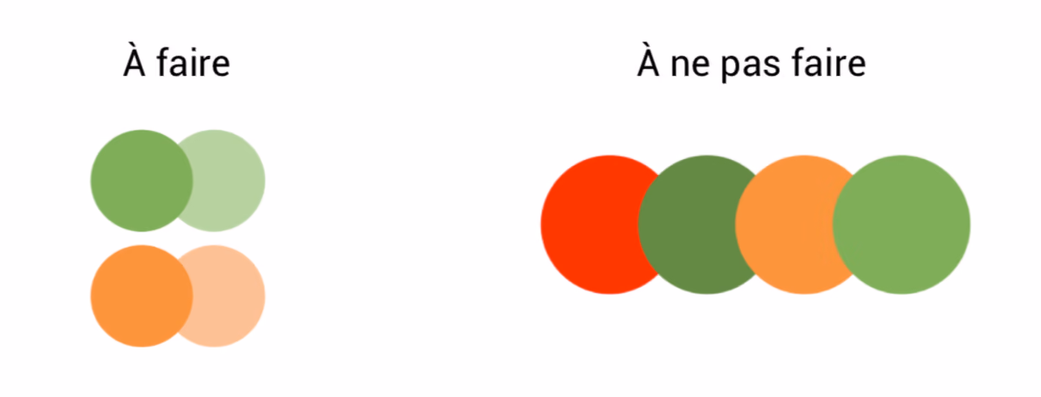 exemple de design et couleurs associées