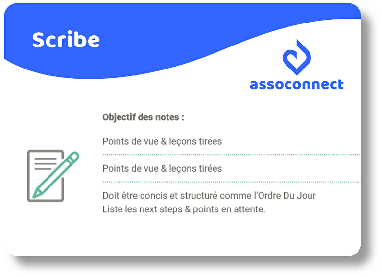 réunion scribe association assoconnect