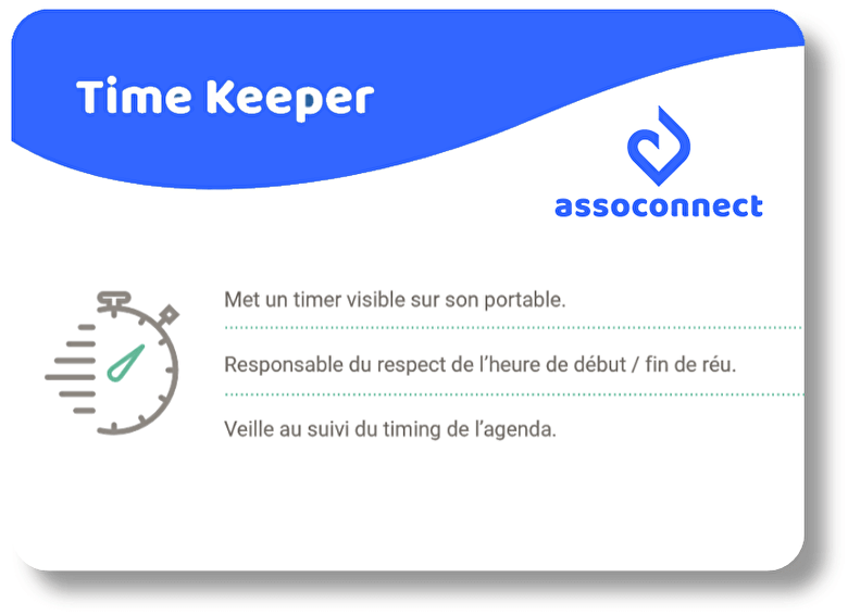 réunion association time keeper assoconnect